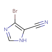 Chemical structure of 4-bromo-1H-imidazole-5-carbonitrile - CSSB00009822558