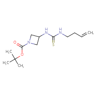 Chemical structure of tert-butyl 3-{[(but-3-en-1-yl)carbamothioyl]amino}azetidine-1-carboxylate - CSSB01581288510