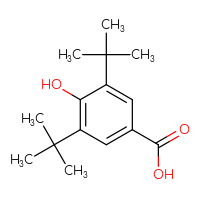 Chemical structure of 3,5-di-tert-butyl-4-hydroxybenzoic acid - CSSB00000489409