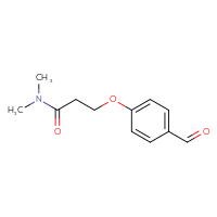 Chemical structure of 3-(4-formylphenoxy)-N,N-dimethylpropanamide - CSSB00011380821
