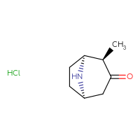 Chemical structure of (1S,2R,5R)-2-methyl-8-azabicyclo[3.2.1]octan-3-one hydrochloride - CSSB03496527594