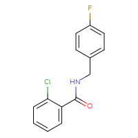 Chemical structure of 2-chloro-N-[(4-fluorophenyl)methyl]benzamide - CSSB00027974407