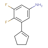 Chemical structure of 3-(cyclopent-1-en-1-yl)-4,5-difluoroaniline - CSSB06591892980