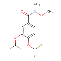 Chemical structure of 3,4-bis(difluoromethoxy)-N-methoxy-N-methylbenzamide - CSSB15126263187