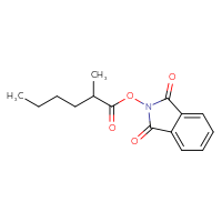 Chemical structure of 1,3-dioxo-2,3-dihydro-1H-isoindol-2-yl 2-methylhexanoate - CSSB00133014186