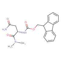 Chemical structure of (9H-fluoren-9-yl)methyl N-[(1S)-2-carbamoyl-1-(dimethylcarbamoyl)ethyl]carbamate - CSSB00539606242