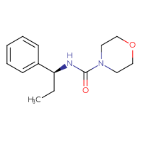 Chemical structure of N-[(1S)-1-phenylpropyl]morpholine-4-carboxamide - CSSB00028930651