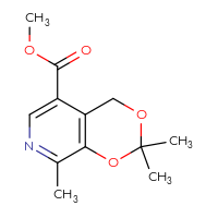 Chemical structure of methyl 2,2,8-trimethyl-2H,4H-[1,3]dioxino[4,5-c]pyridine-5-carboxylate - CSSB00102636704