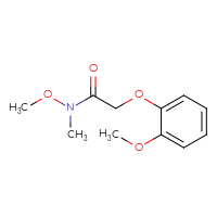 Chemical structure of N-methoxy-2-(2-methoxyphenoxy)-N-methylacetamide - CSSB00000257972