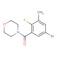 Chemical structure of 4-(5-bromo-2-fluoro-3-methylbenzoyl)morpholine - CSSB02268331379