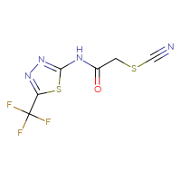 Chemical structure of 2-(cyanosulfanyl)-N-[5-(trifluoromethyl)-1,3,4-thiadiazol-2-yl]acetamide - CSSB00047731593