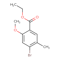 Chemical structure of ethyl 4-bromo-2-methoxy-5-methylbenzoate - CSSB00030591788