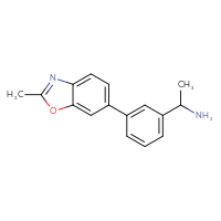 Chemical structure of 1-[3-(2-methyl-1,3-benzoxazol-6-yl)phenyl]ethan-1-amine - CSSB04873392047