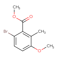 Chemical structure of methyl 6-bromo-3-methoxy-2-methylbenzoate - CSSB00010074911