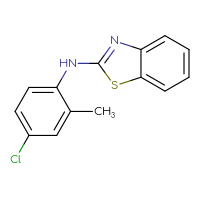 Chemical structure of N-(4-chloro-2-methylphenyl)-1,3-benzothiazol-2-amine - CSSB00000392794