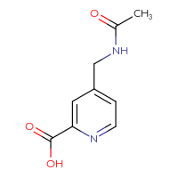 Chemical structure of 4-(acetamidomethyl)pyridine-2-carboxylic acid - CSSB00021150702
