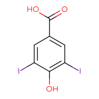Chemical structure of 4-hydroxy-3,5-diiodobenzoic acid - CSSB00000034356