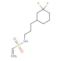 Chemical structure of N-[3-(3,3-difluorocyclohexyl)propyl]ethene-1-sulfonamide - CSMB21332110475