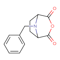 Chemical structure of 8-benzyl-3-oxa-8-azabicyclo[3.2.1]octane-2,4-dione - CSSB00015655293