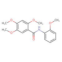 Chemical structure of 2,4,5-trimethoxy-N-(2-methoxyphenyl)benzamide - CSSB00027985292