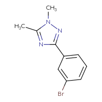 Chemical structure of 3-(3-bromophenyl)-1,5-dimethyl-1H-1,2,4-triazole - CSSB00010315532