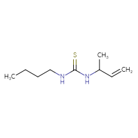 Chemical structure of 3-(but-3-en-2-yl)-1-butylthiourea - CSSB00009934637