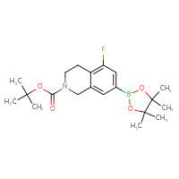 Chemical structure of tert-butyl 5-fluoro-7-(4,4,5,5-tetramethyl-1,3,2-dioxaborolan-2-yl)-1,2,3,4-tetrahydroisoquinoline-2-carboxylate - CSSB00134616627