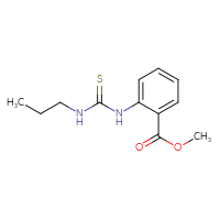 Chemical structure of methyl 2-[(propylcarbamothioyl)amino]benzoate - CSSB03560478498