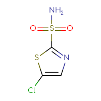 Chemical structure of 5-chloro-1,3-thiazole-2-sulfonamide - CSSB00009823193