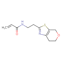Chemical structure of N-(2-{4H,6H,7H-pyrano[4,3-d][1,3]thiazol-2-yl}ethyl)prop-2-enamide - CSSB14948274354