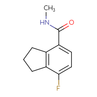 Chemical structure of 7-fluoro-N-methyl-2,3-dihydro-1H-indene-4-carboxamide - CSSB07127710443