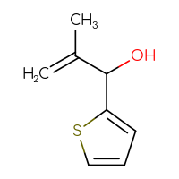 Chemical structure of 2-methyl-1-(thiophen-2-yl)prop-2-en-1-ol - CSSB00012522521