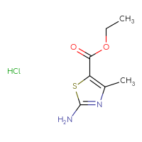 Chemical structure of ethyl 2-amino-4-methyl-1,3-thiazole-5-carboxylate hydrochloride - CSSB00000065446