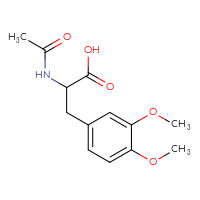 Chemical structure of 3-(3,4-dimethoxyphenyl)-2-acetamidopropanoic acid - CSSB00000643510