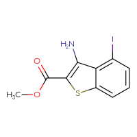 Chemical structure of methyl 3-amino-4-iodo-1-benzothiophene-2-carboxylate - CSSB00013612988