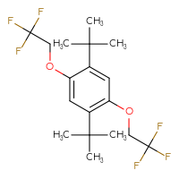 Chemical structure of 1,4-di-tert-butyl-2,5-bis(2,2,2-trifluoroethoxy)benzene - CSSB00102575074