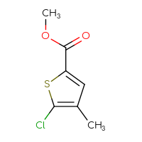 Chemical structure of methyl 5-chloro-4-methylthiophene-2-carboxylate - CSSB00015264158