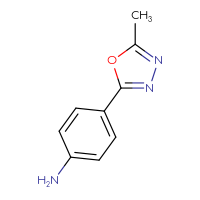 Chemical structure of 4-(5-methyl-1,3,4-oxadiazol-2-yl)aniline - CSSB00000758351