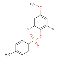 Chemical structure of 2,6-dibromo-4-methoxyphenyl 4-methylbenzene-1-sulfonate - CSSB19258507442
