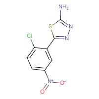 Chemical structure of 5-(2-chloro-5-nitrophenyl)-1,3,4-thiadiazol-2-amine - CSSB00009999403