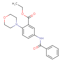 Chemical structure of ethyl 5-benzamido-2-(morpholin-4-yl)benzoate - CSSB00121621105
