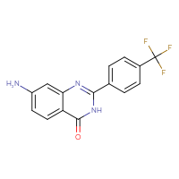 Chemical structure of 7-amino-2-[4-(trifluoromethyl)phenyl]-3,4-dihydroquinazolin-4-one - CSSB06645152218