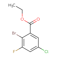 Chemical structure of ethyl 2-bromo-5-chloro-3-fluorobenzoate - CSSB00012936999