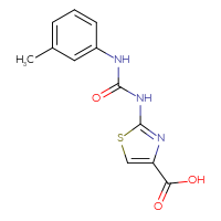 Chemical structure of 2-{[(3-methylphenyl)carbamoyl]amino}-1,3-thiazole-4-carboxylic acid - CSSB00015202224