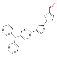 Chemical structure of 5'-[4-(diphenylamino)phenyl]-[2,2'-bithiophene]-5-carbaldehyde - CSSB02275598892