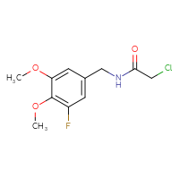 Chemical structure of 2-chloro-N-[(3-fluoro-4,5-dimethoxyphenyl)methyl]acetamide - CSSB03561366885