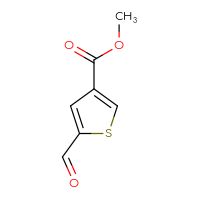 Chemical structure of methyl 5-formylthiophene-3-carboxylate - CSSB00000061919