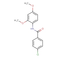 Chemical structure of 4-chloro-N-(2,4-dimethoxyphenyl)benzamide - CSSB00027973998