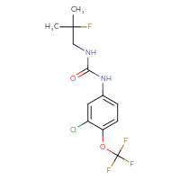 Chemical structure of 1-[3-chloro-4-(trifluoromethoxy)phenyl]-3-(2-fluoro-2-methylpropyl)urea - CSSB02072630041