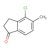 Chemical structure of 4-chloro-5-methyl-2,3-dihydro-1H-inden-1-one - CSSB00000103934